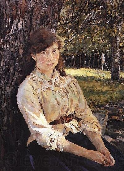 Valentin Serov Girl in the Sunlight Portrait of Maria Simonovich Norge oil painting art